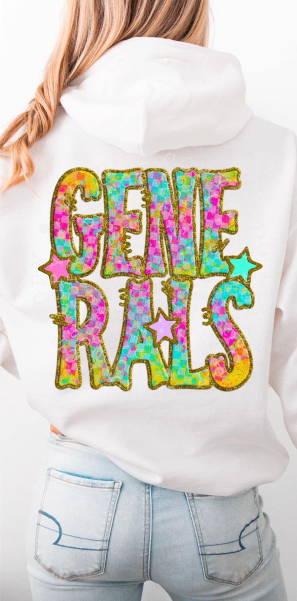 Generals colorful checkered (C’s) 91509 DTF transfer