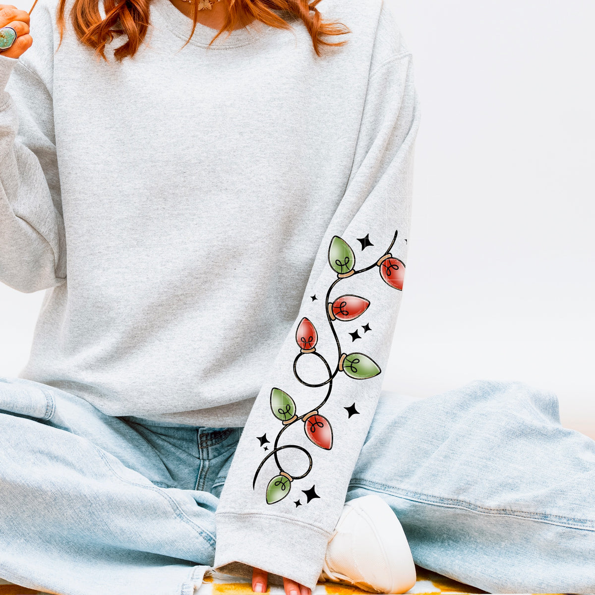 Merry Christmas lights (SLEEVE) (CSC) DTF Transfer