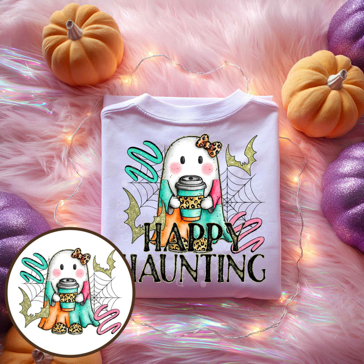 Happy haunting ghost BACK 107283 DTF transfer