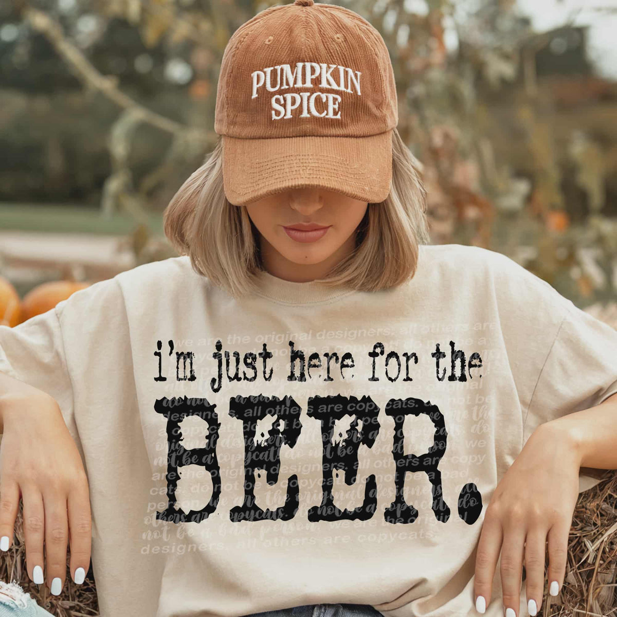 Here for the beer black font (TTD) DTF transfer