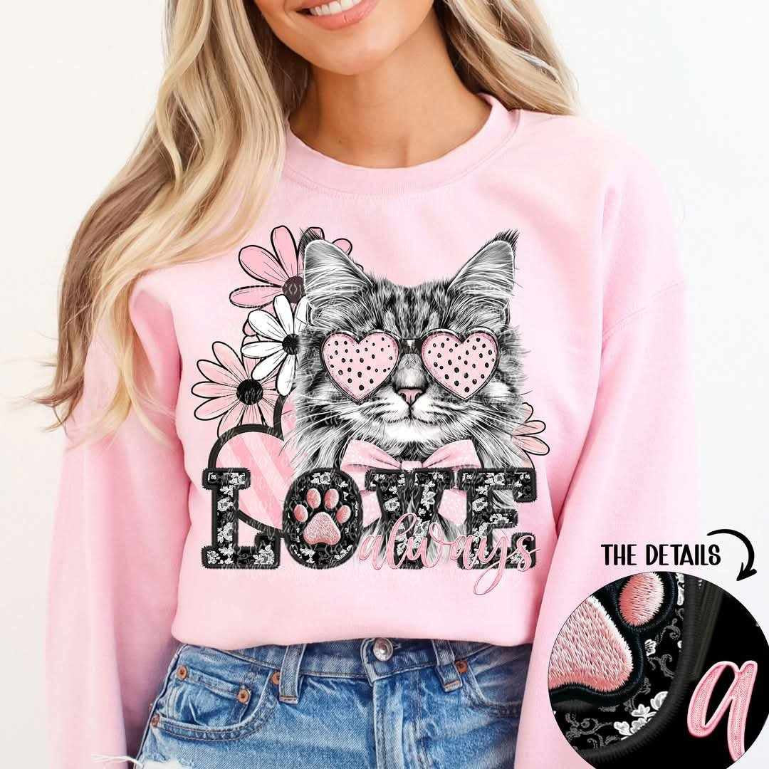 Love always grey tabby (TTD) 80779 DTF transfer