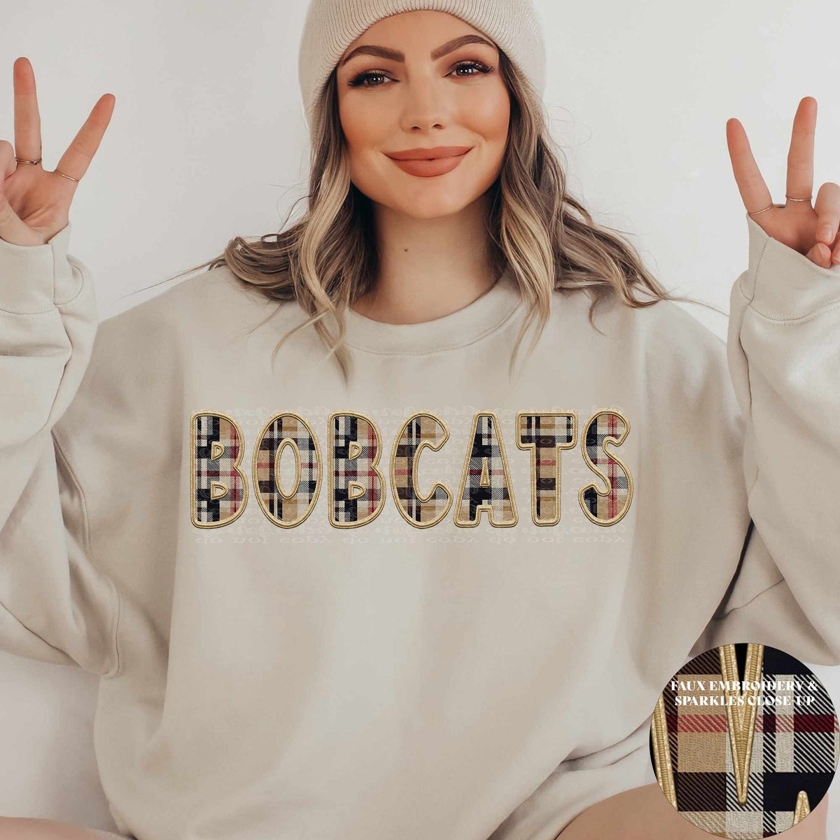 Bobcats Plaid TTD 49636 DTF TRANSFER