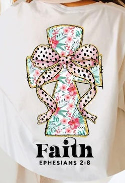 Faith floral cross 67572 DTF transfer