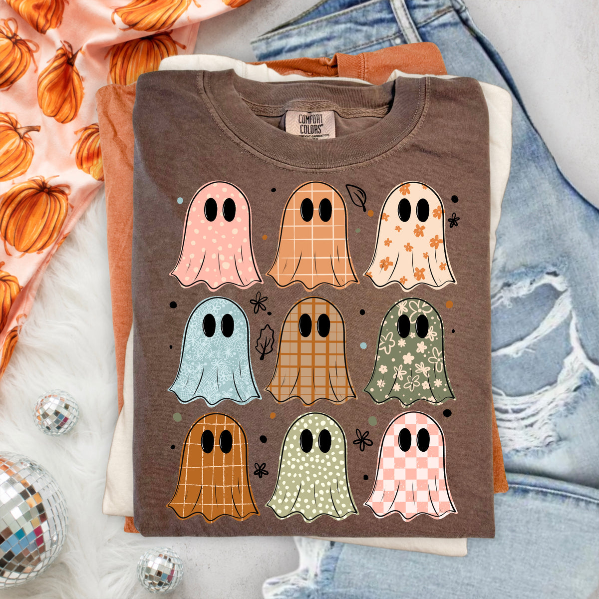Pattern ghost collage (CSC) DTF Transfer