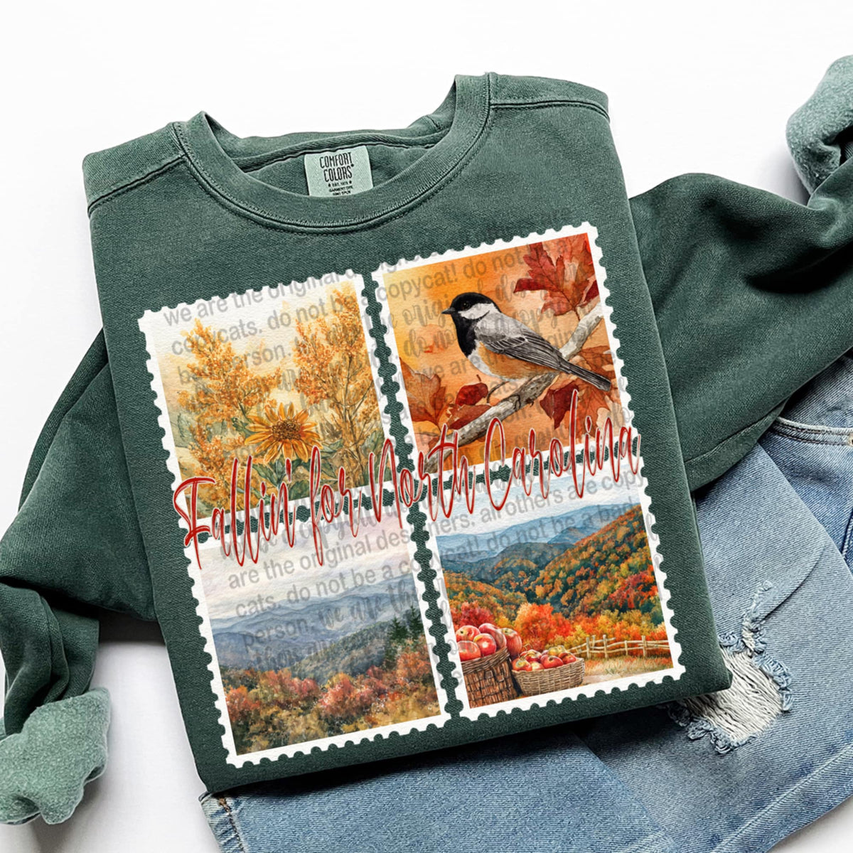 Falling For North Carolina Fall Stamps (TTD) DTF transfer