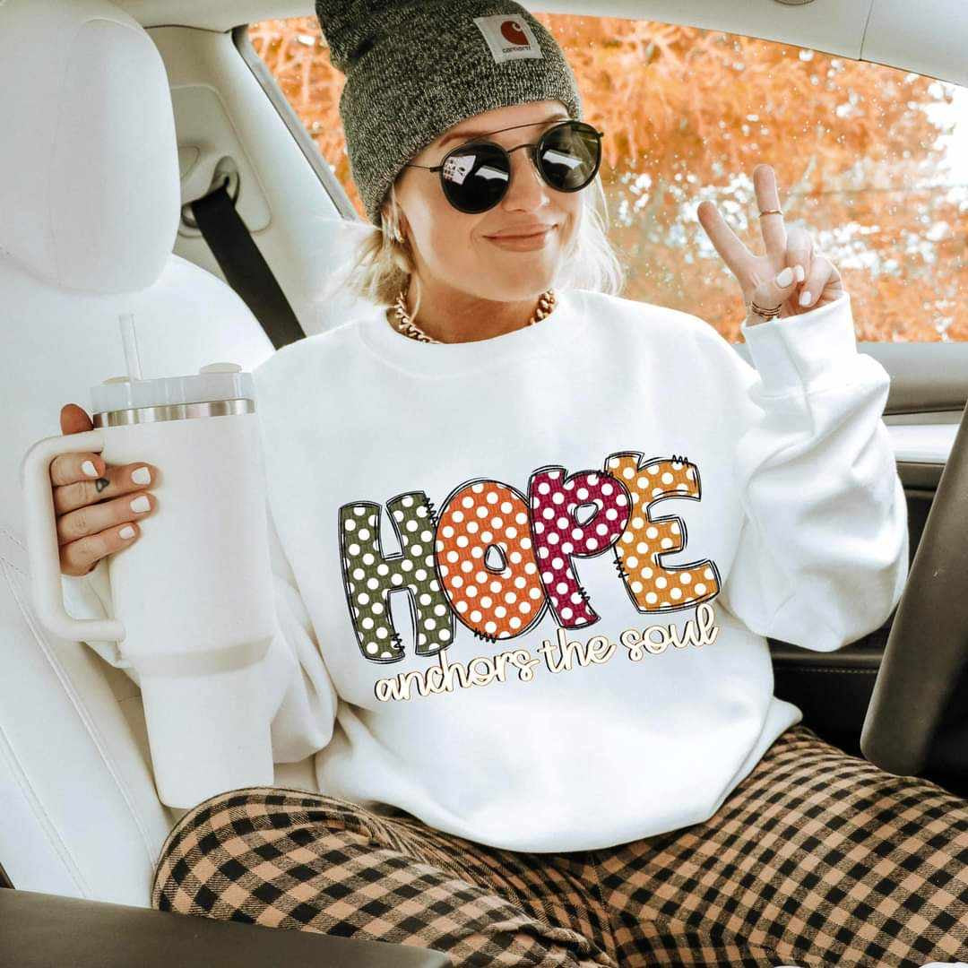 Hope anchors the soul polka dots 52819 DTF transfer