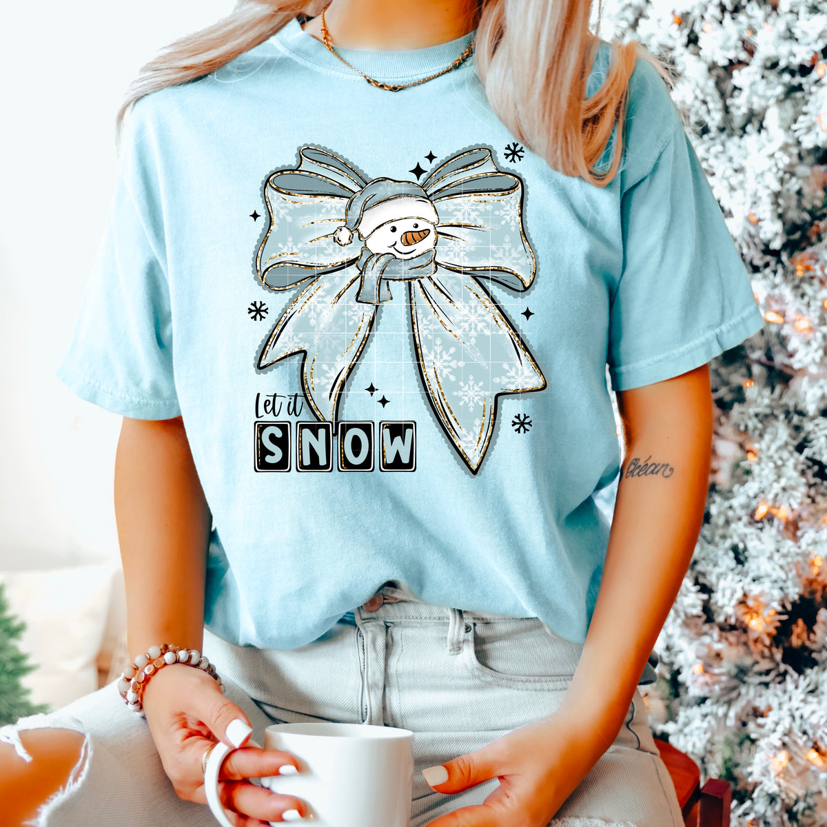 Let it Snow Snowman Bow (CSC) DTF Transfer