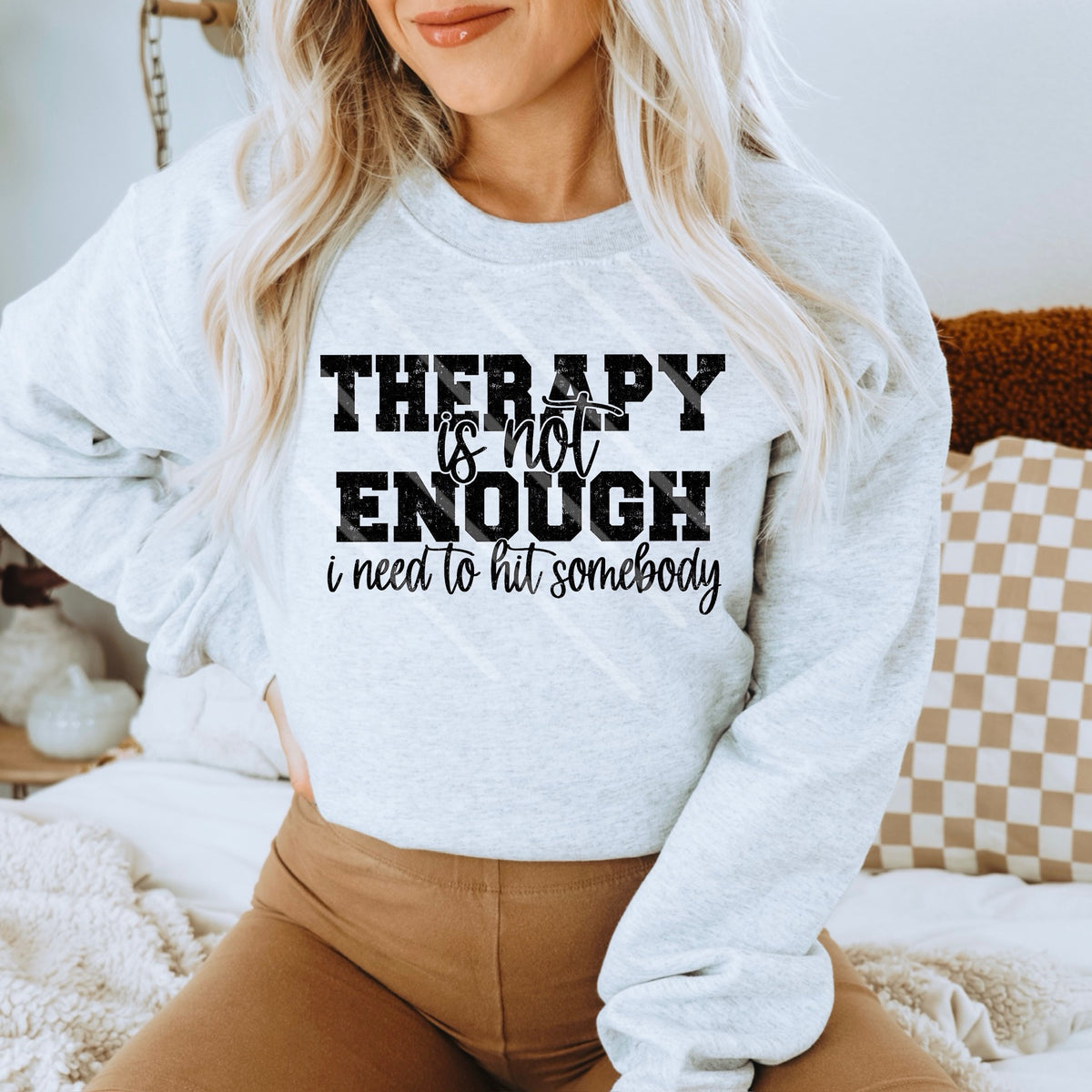 Therapy Isnt Enough BLACK scarlow 110332 DTF transfer