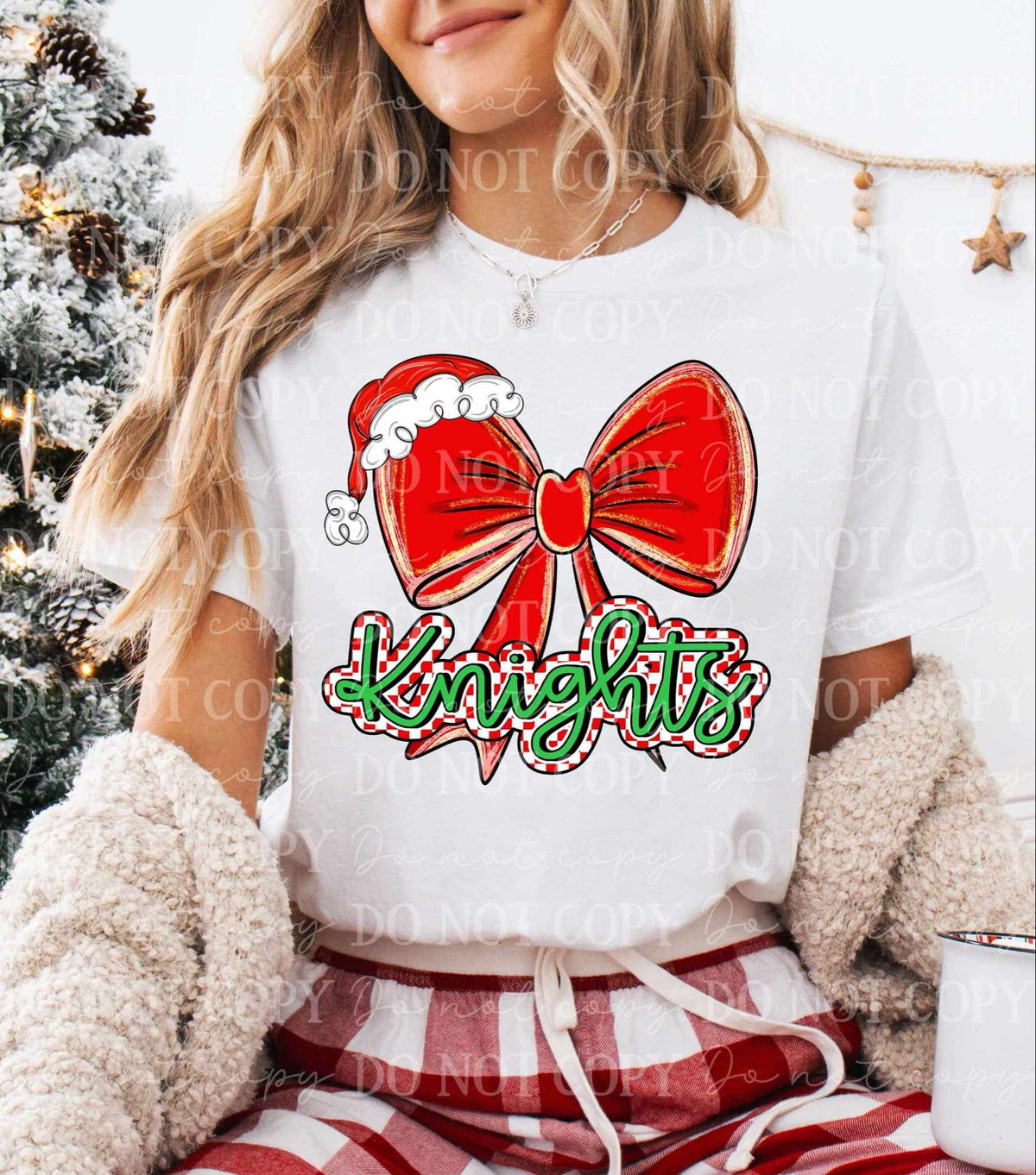 Knights Christmas bow (C’s) 65926 DTF transfer