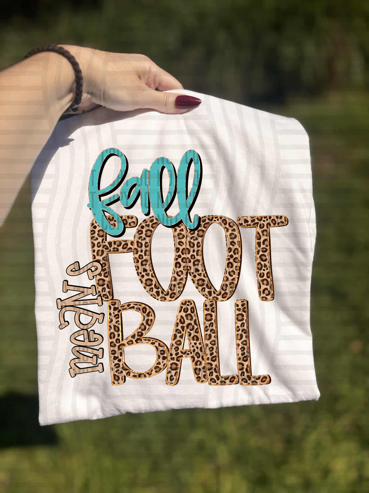 Fall means Football teal and leopard (caplinger) DTF transfer