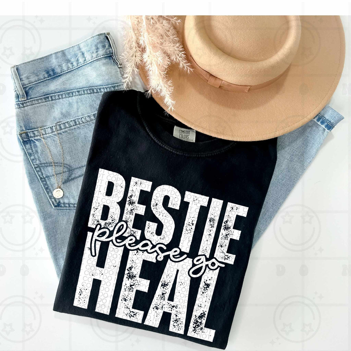 Bestie please go heal WHITE (HW) 79410 DTF transfer