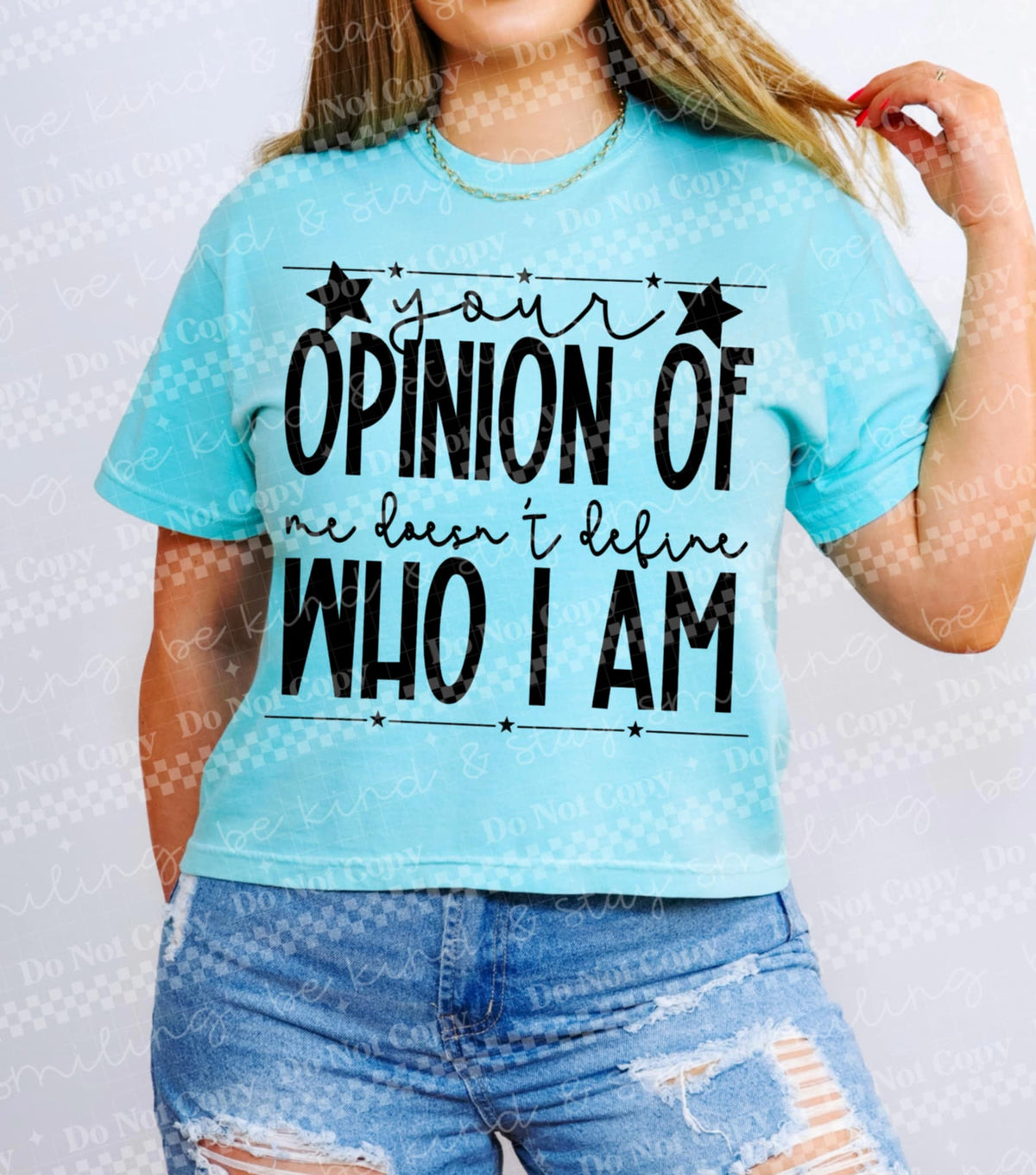 Your opinion doesn’t define who I am BLACK (two peas) DTF Transfer