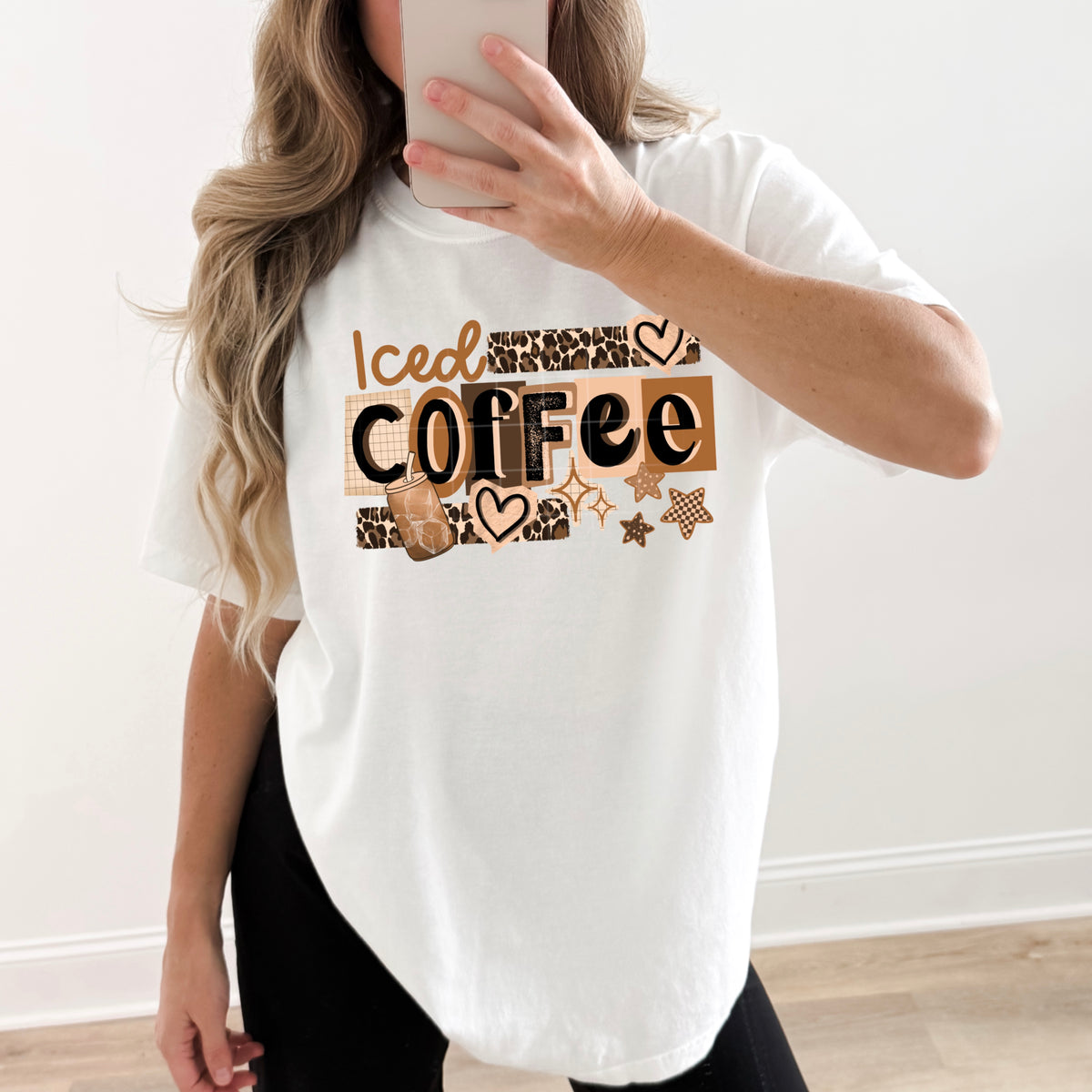 Iced coffee leopard (CSC) DTF Transfer