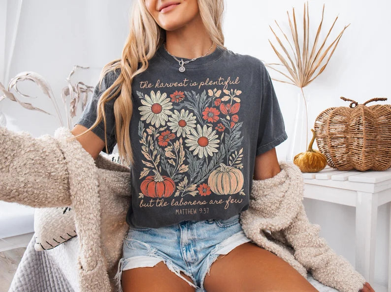The harvest is plentiful fall florals 67633 DTF transfer