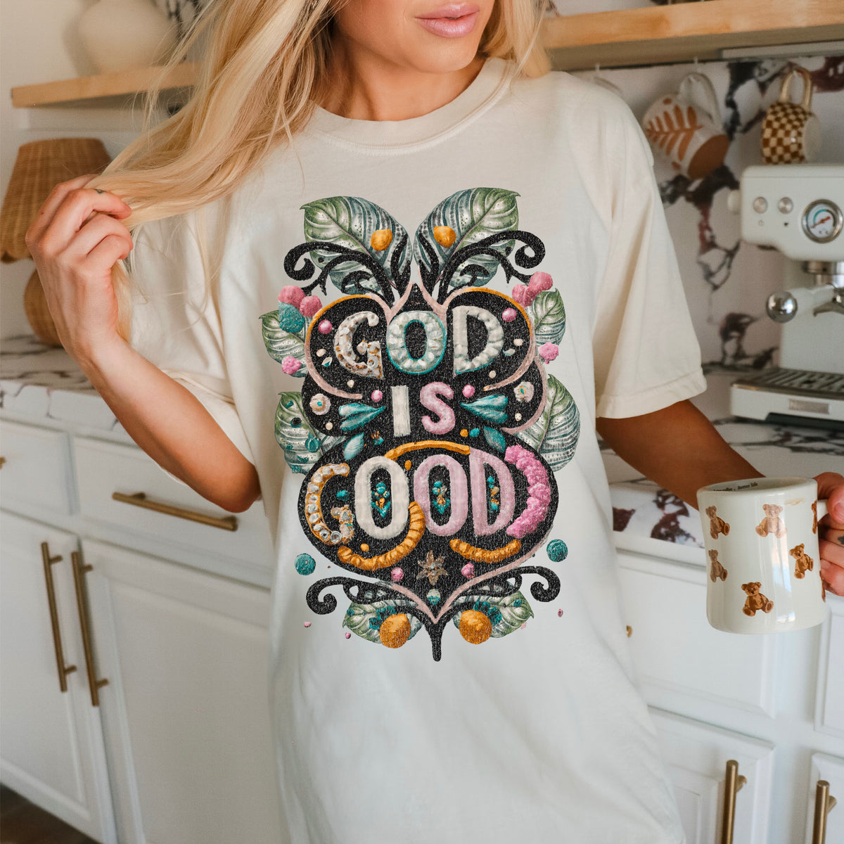 God is good leaves 94964 DTF transfer