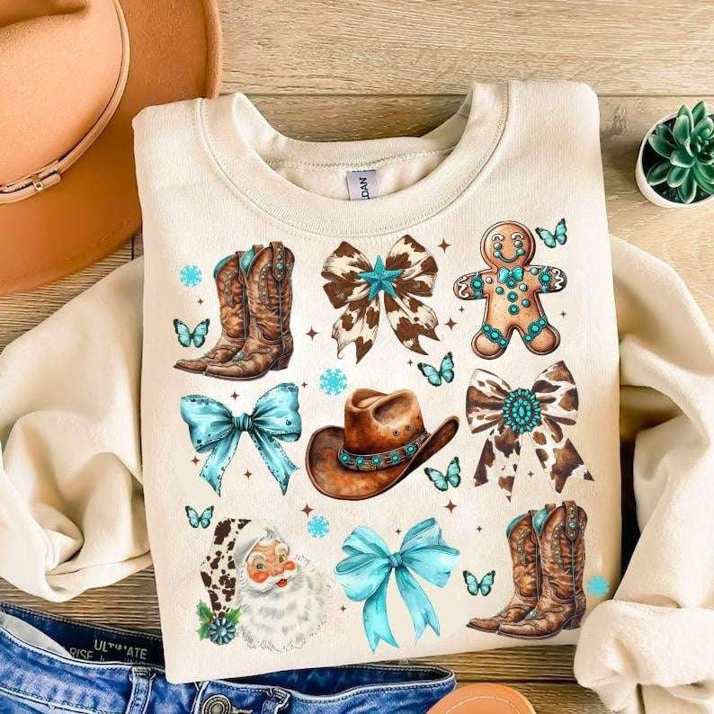 Western Christmas items 64920 DTF transfer
