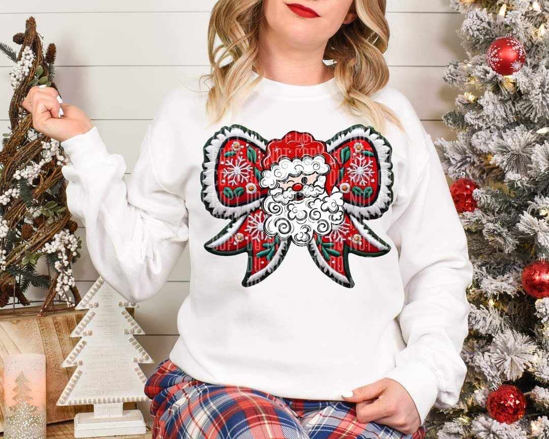 Light Santa bow (caplinger) 64409 DTF transfer