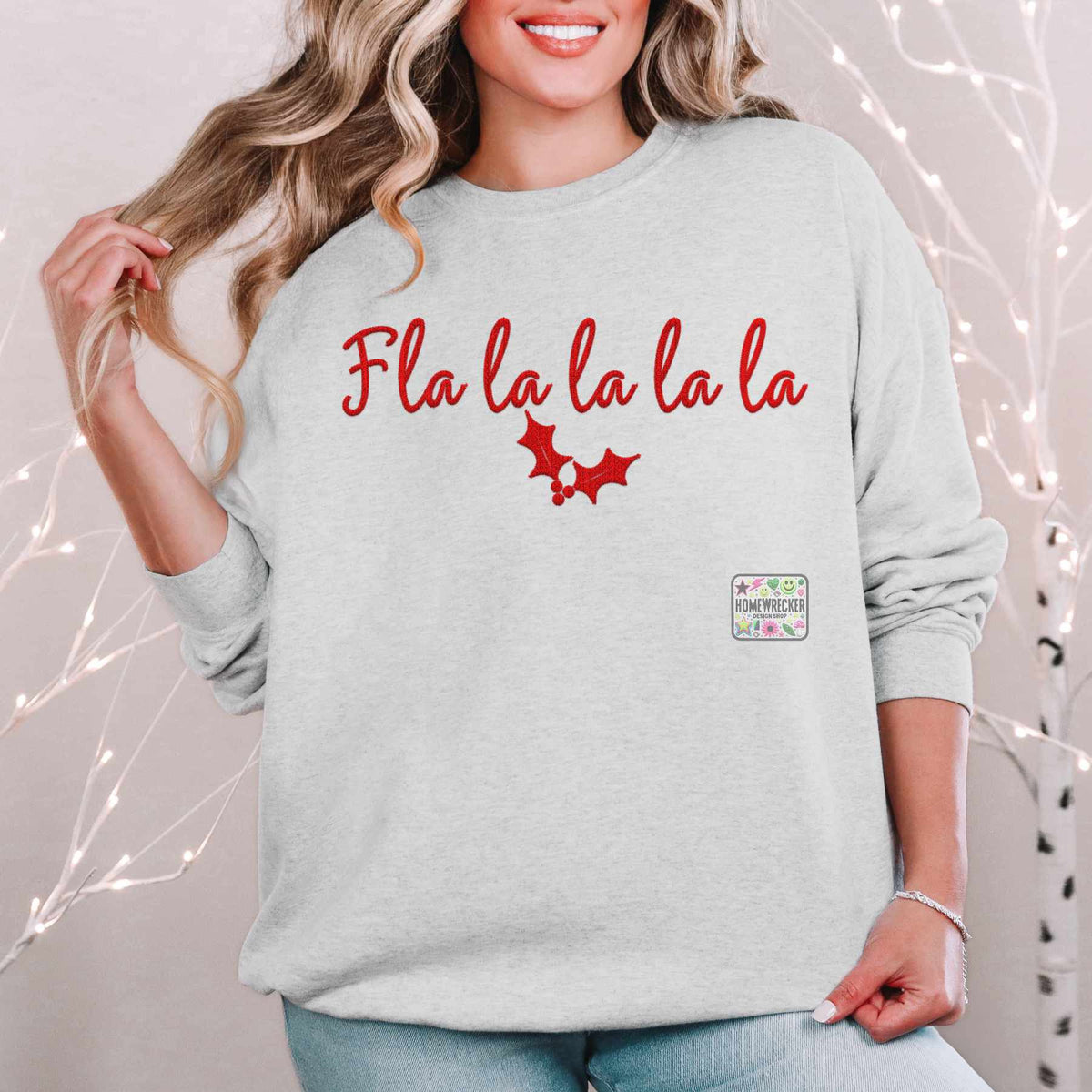 Fla La La La red embroidery (HW) 67100 DTF transfer