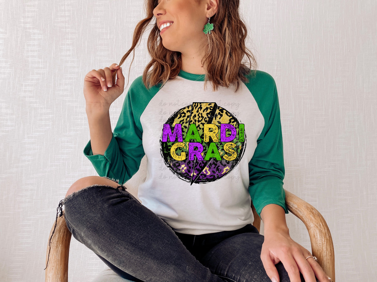 Mardi Gras circle 56502 DTF TRANSFER