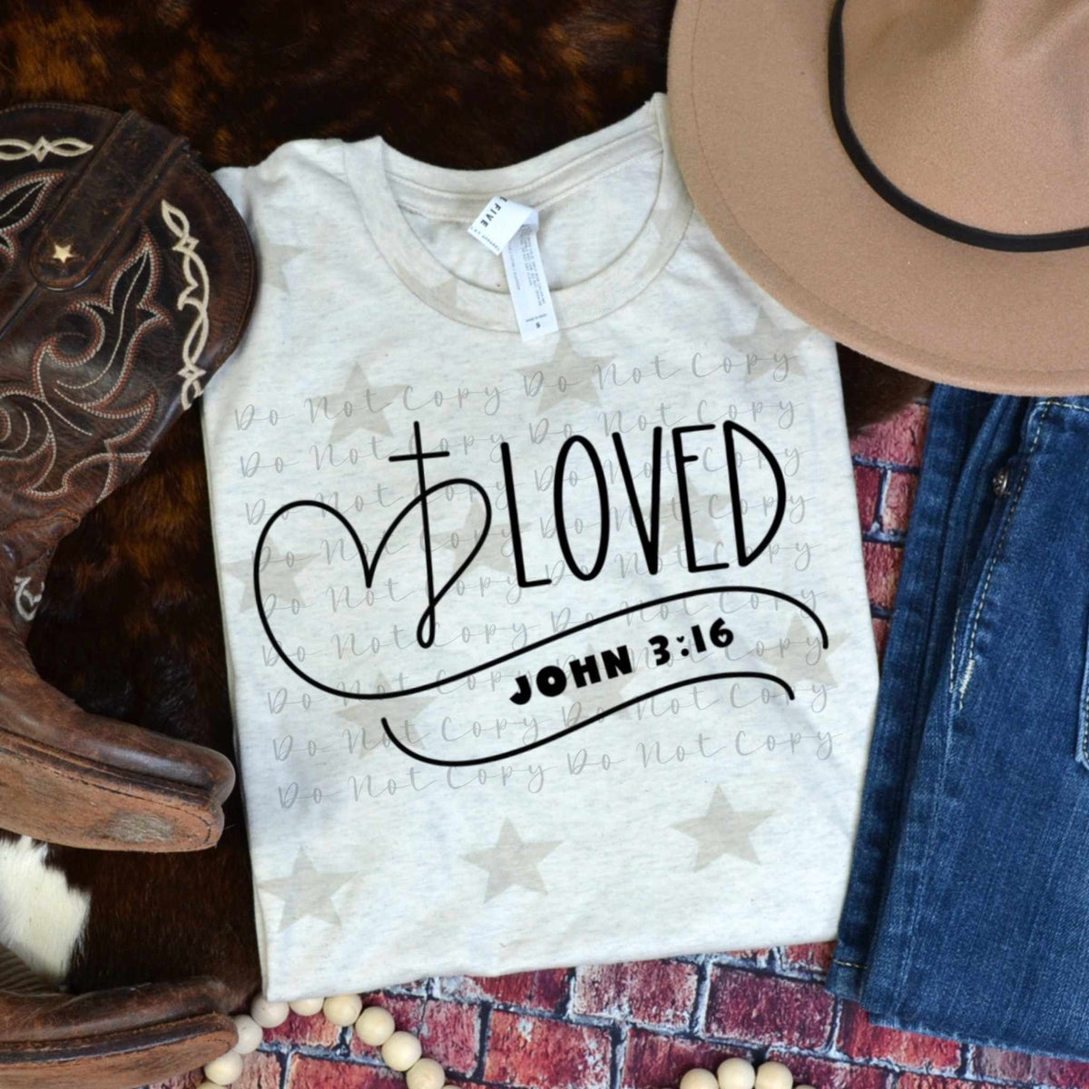 Loved John 3:16 82223 DTF transfer