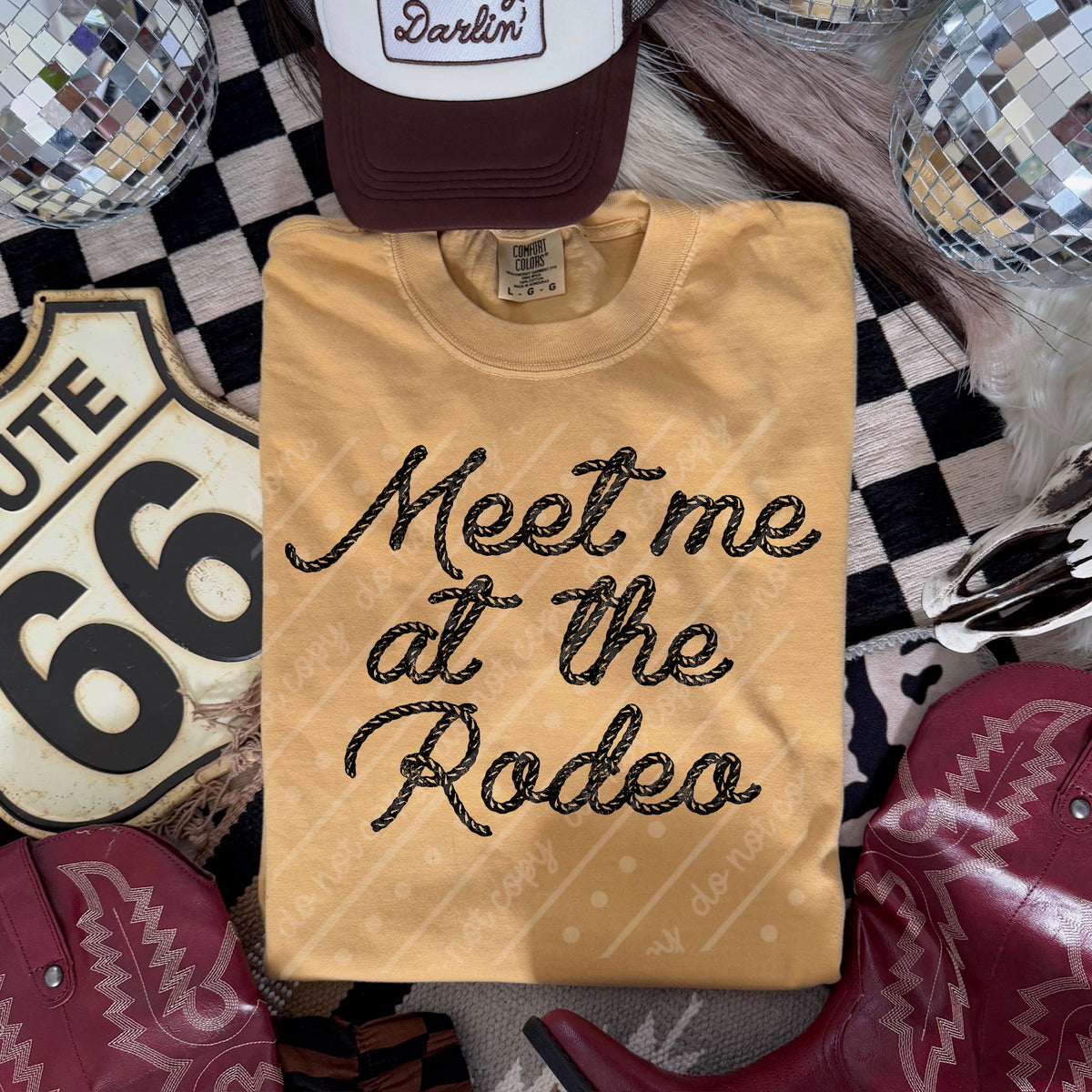 Meet me at the rodeo black (scarlow) DTF Transfer