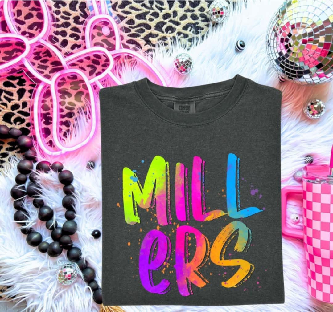 Millers Neon Splatter (S&G) 100014 DTF transfer