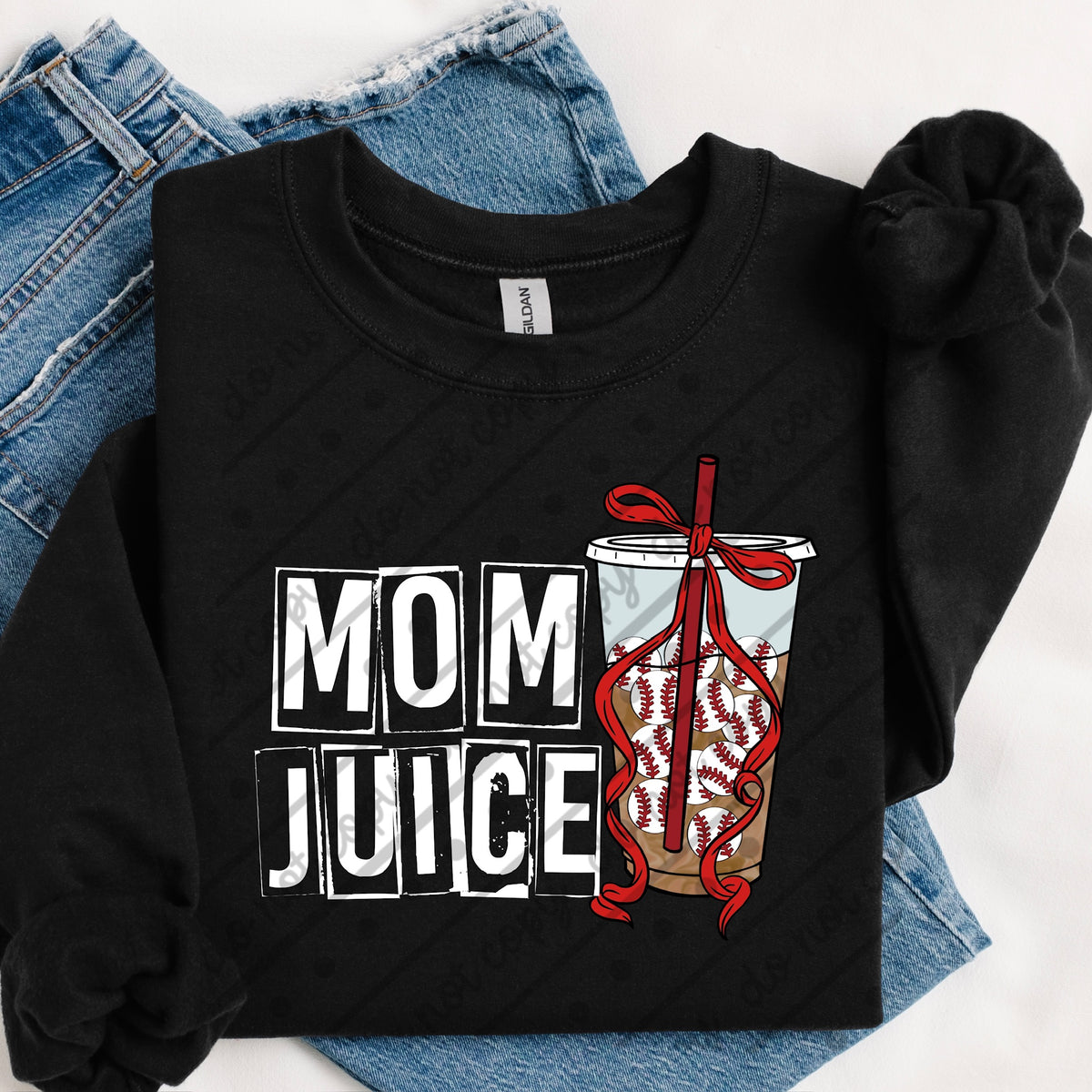 Mom Juice baseball (white) (mz) DTF transfer