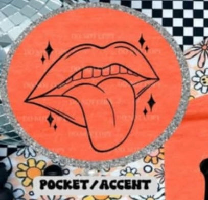 My dog and I talk shit about you pocket (Linda) 99735 DTF transfer