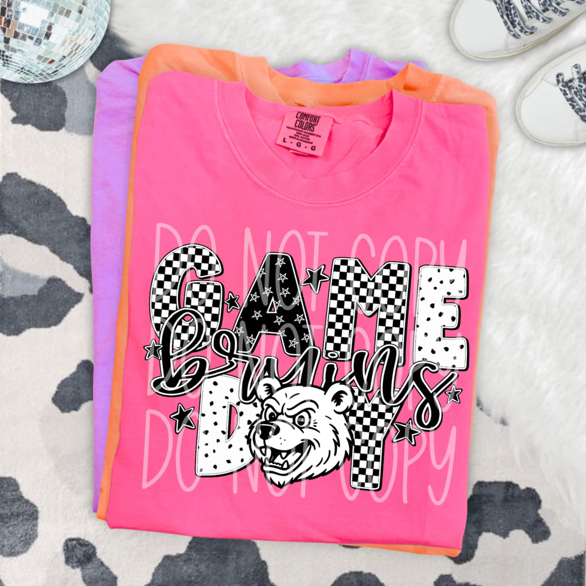 Bruins Mascot Game Day Checker (PH) DTF transfer