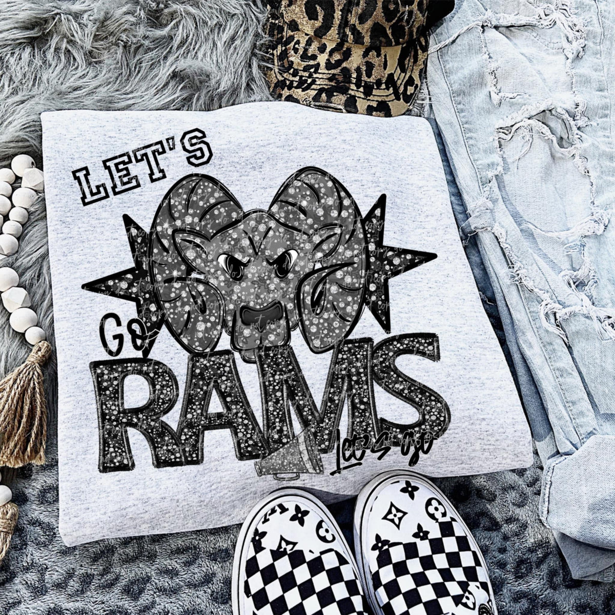 Let’s go rams silver (virgo) 92757 DTF transfer