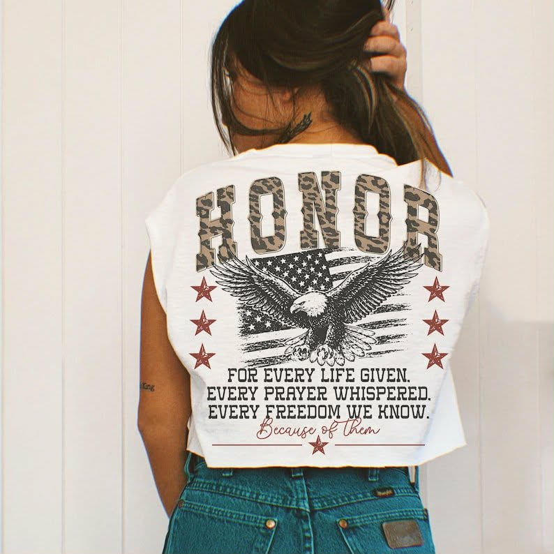 Honor for every life given Eagle Sunday Special DTF transfer