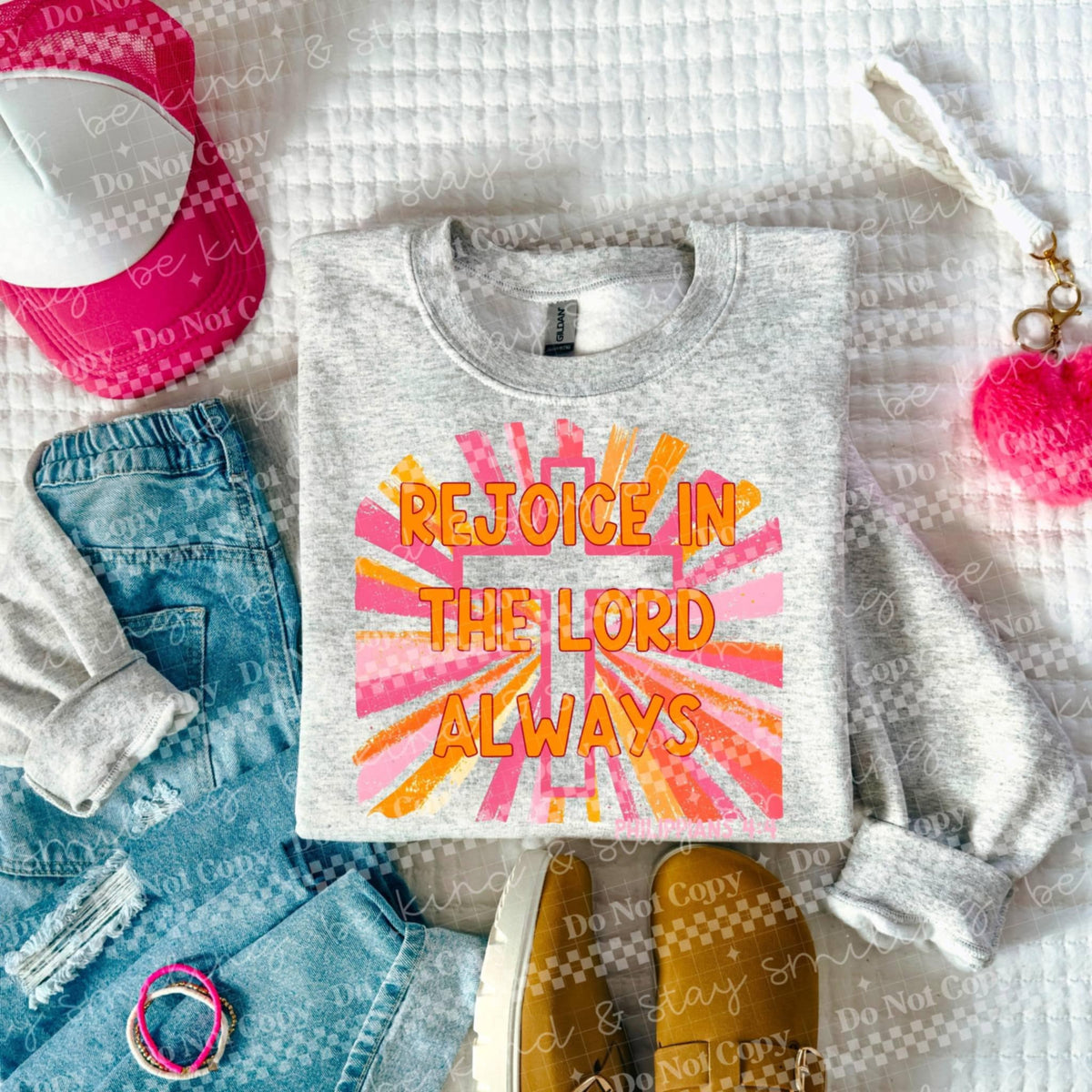 Rejoice in the lord always 106016 DTF transfer