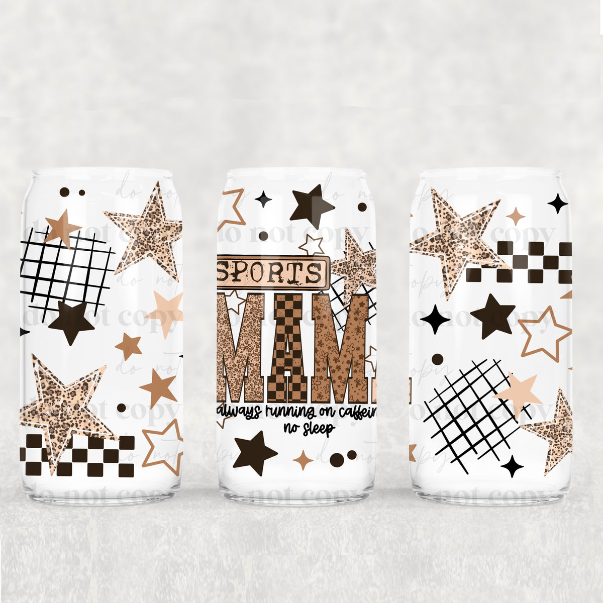 Sports mama neutral colors (CSC) UV DTF WRAP