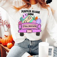 Pumpkin season vibes fall mixtape 30282 DTF transfer