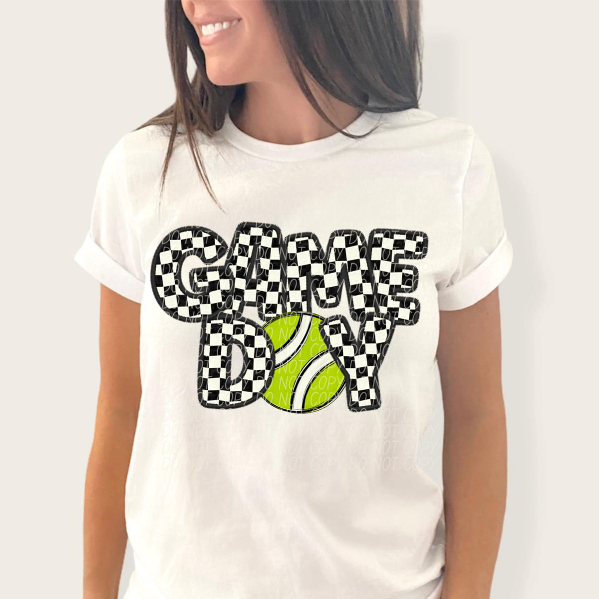 Game day tennis checkered (CITY) 91277 DTF transfer