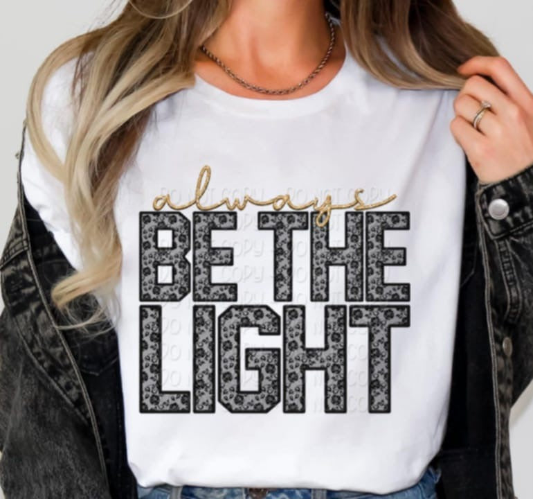 Always be the light black lace 92771 DTF transfer
