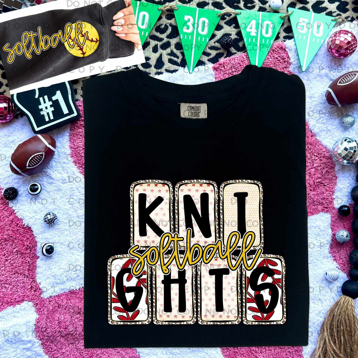 Knights Softball FRONT (caplinger) 82659 DTF transfer