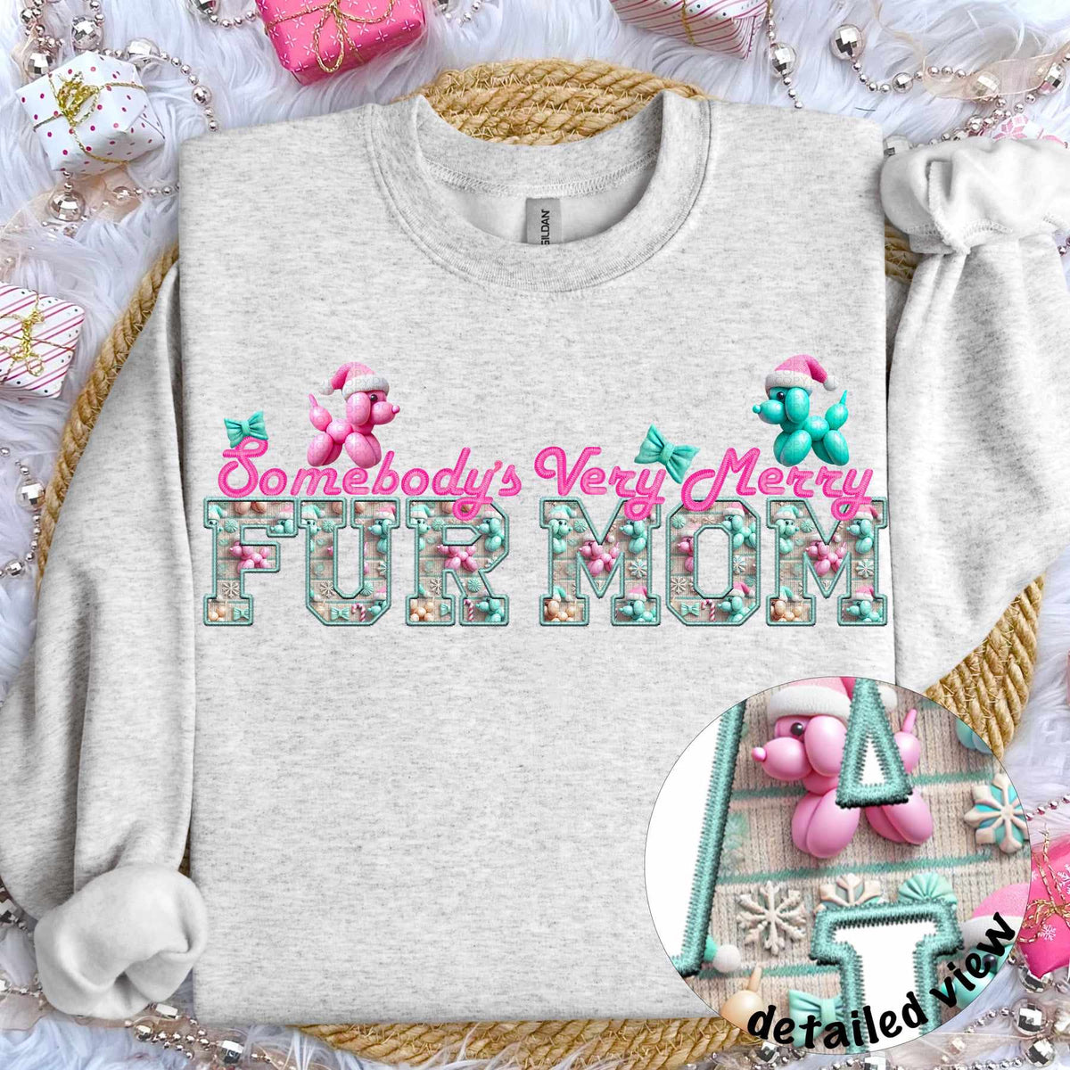 Somebody’s very merry fur mom (HW) 64450 DTF transfer