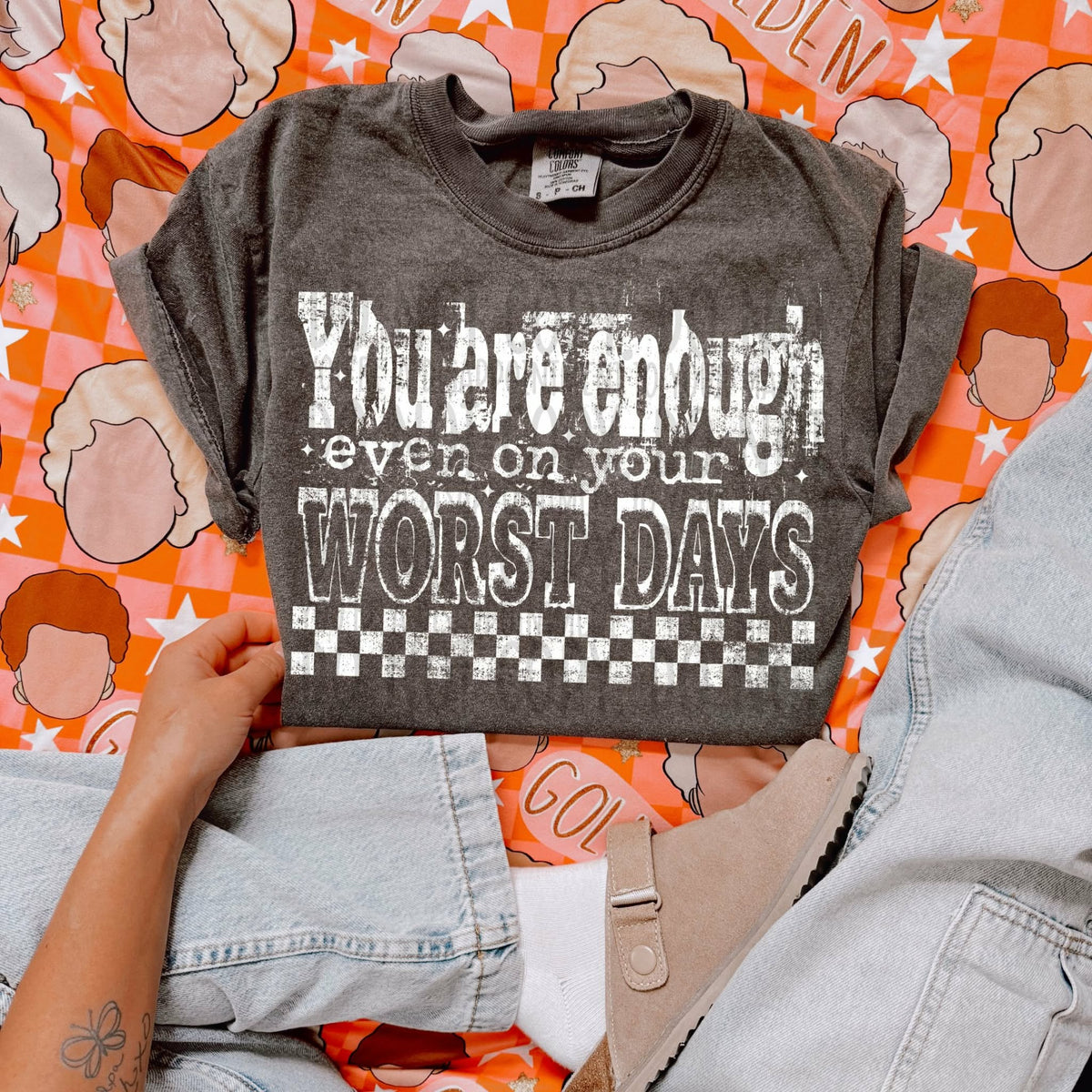 You are enough WHITE (SWD) DTF Transfer
