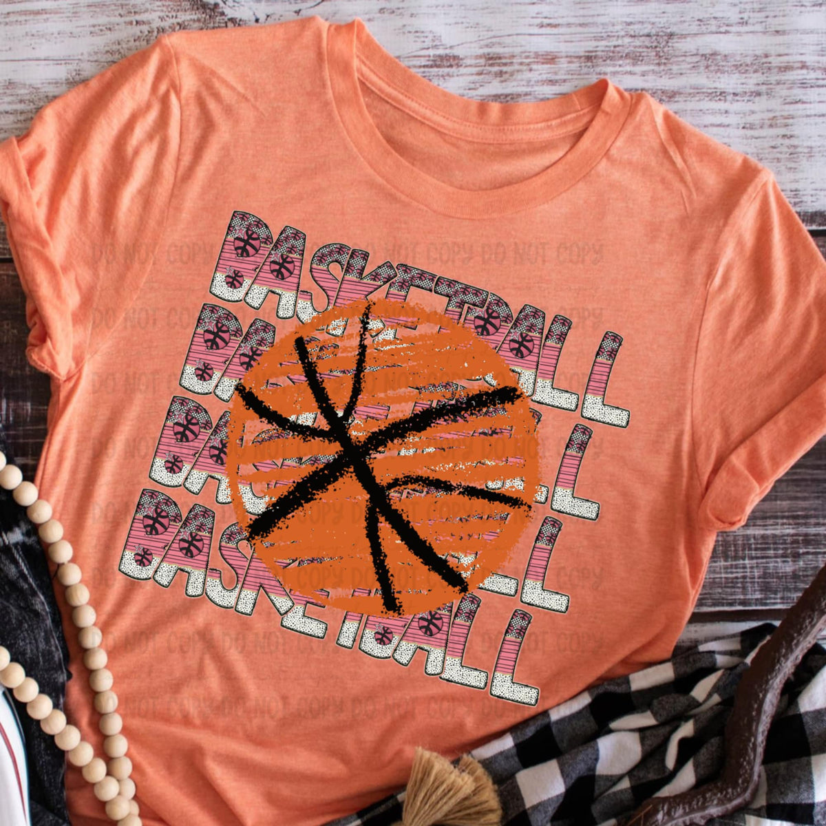Basketball stacked (Revel) 93924 DTF transfer