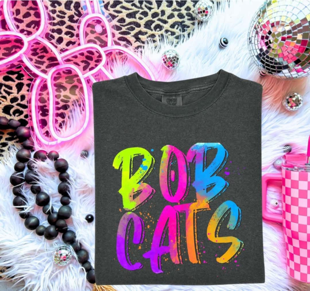 Bobcats Neon Splatter (S&G) 99956 DTF transfer