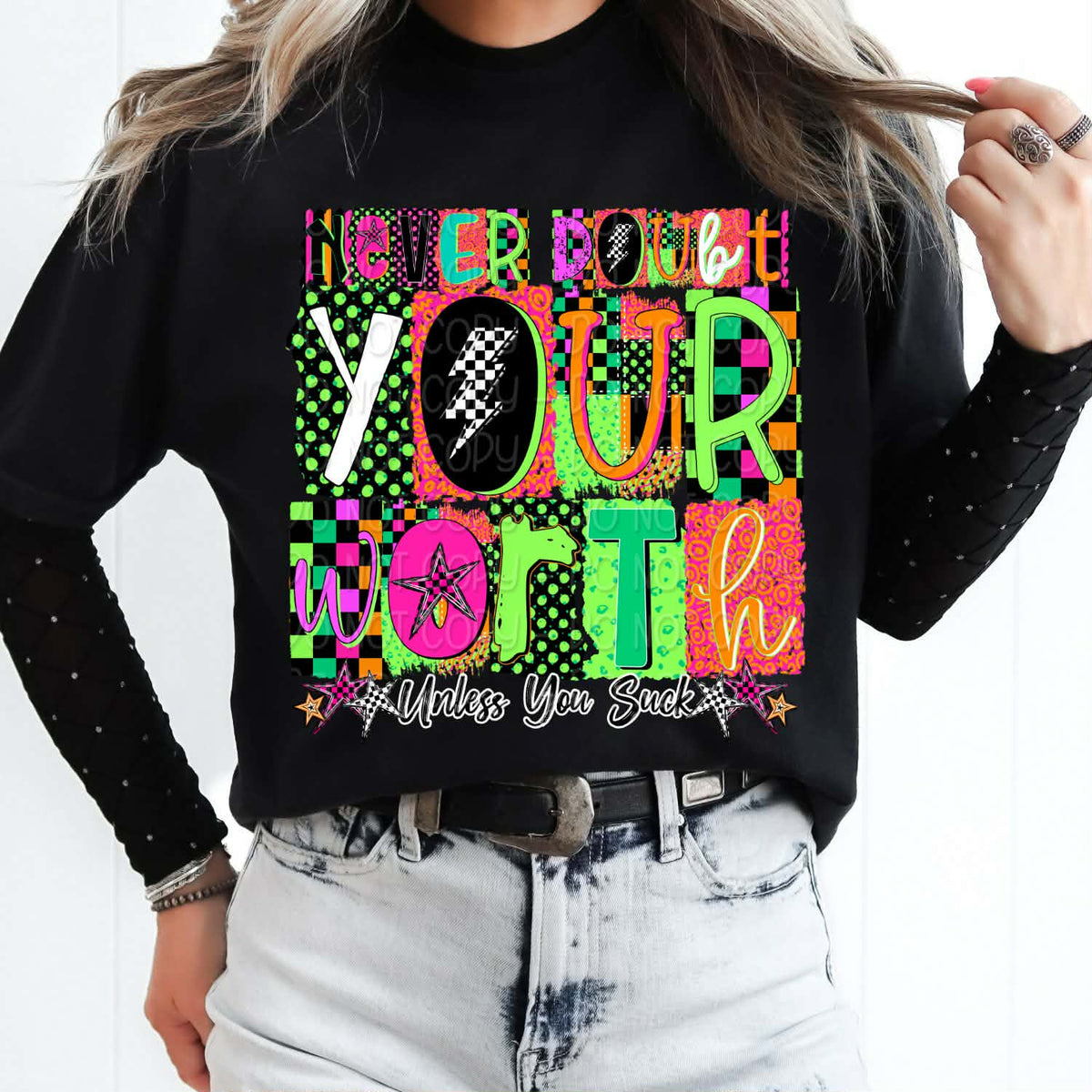 Never doubt your worth (DWS) DTF Transfer