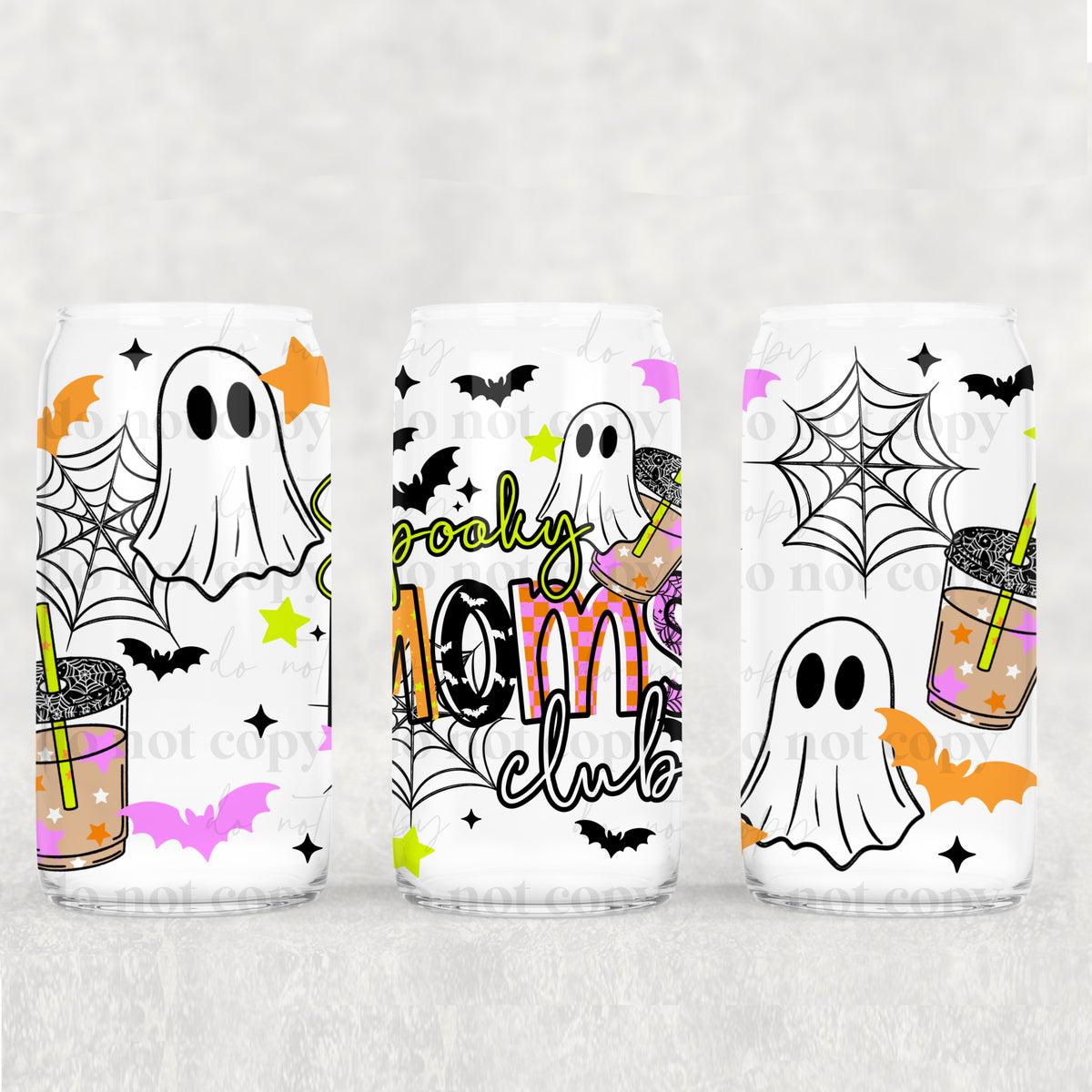 Spooky moms club coffee (CSC) UV DTF WRAP