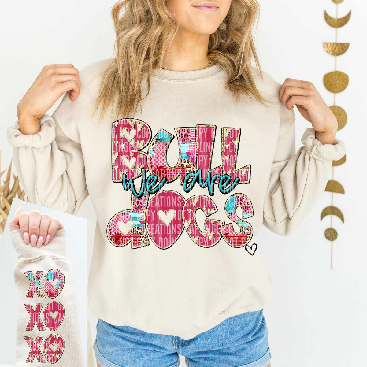 We are bulldogs valentine filled FRONT (caplinger) 75119 DTF transfer