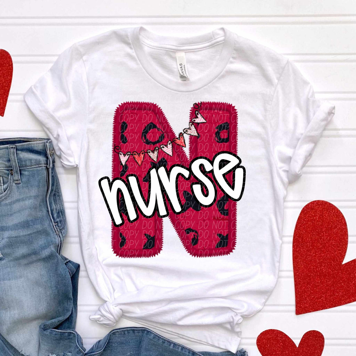 N nurse valentine (CITY) 79140 DTF transfer