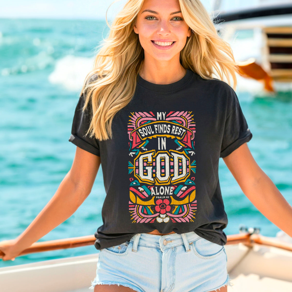 My god finds rest in god alone 95433 DTF transfer