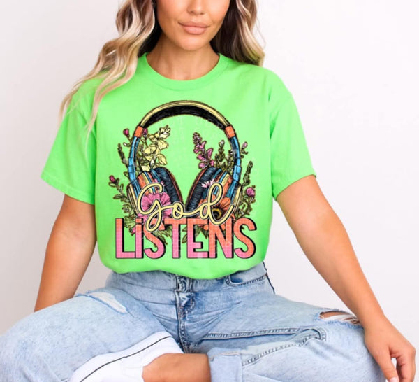 God listens headphones (C’s) 96639 DTF transfer