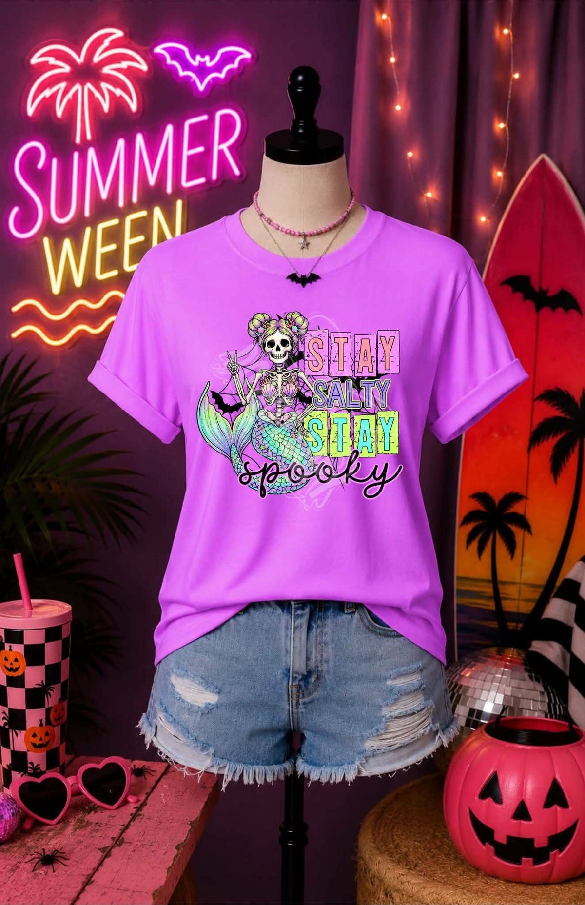 Stay salty stay spooky (C’s) DTF Transfer