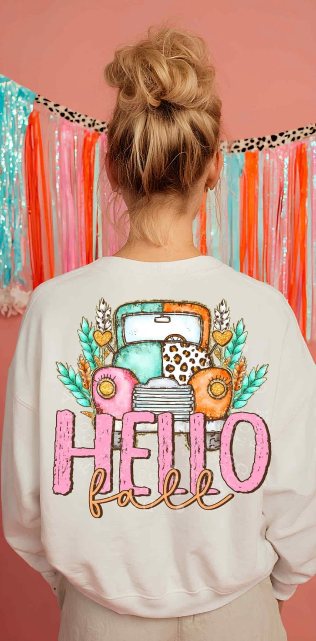Hello fall truck 106683 DTF transfer