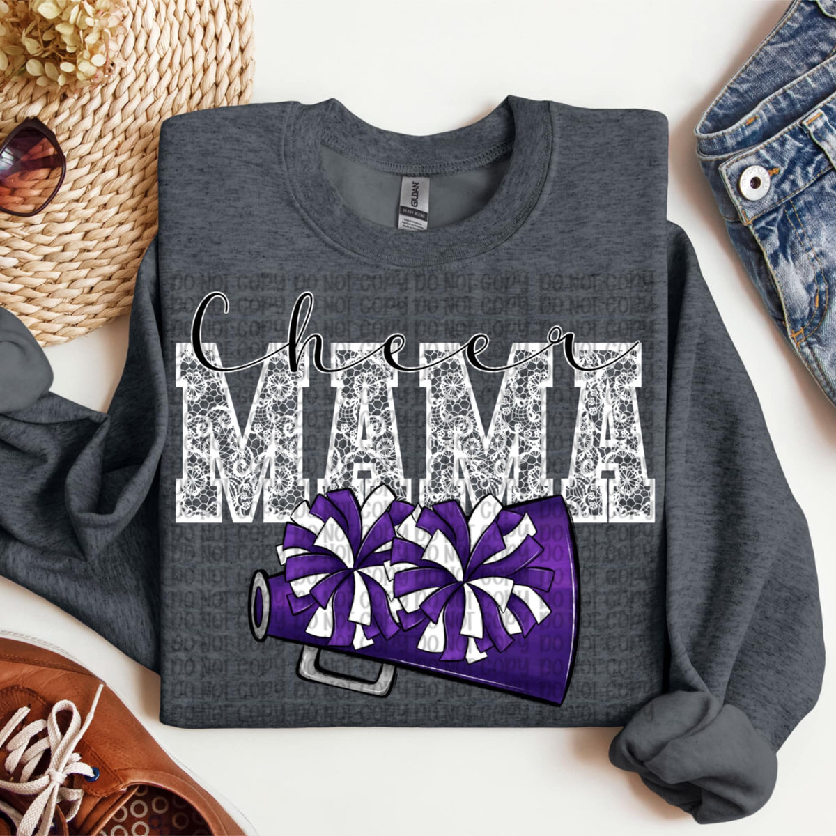 Cheer mama purple megaphone (VP) 91923 DTF transfer